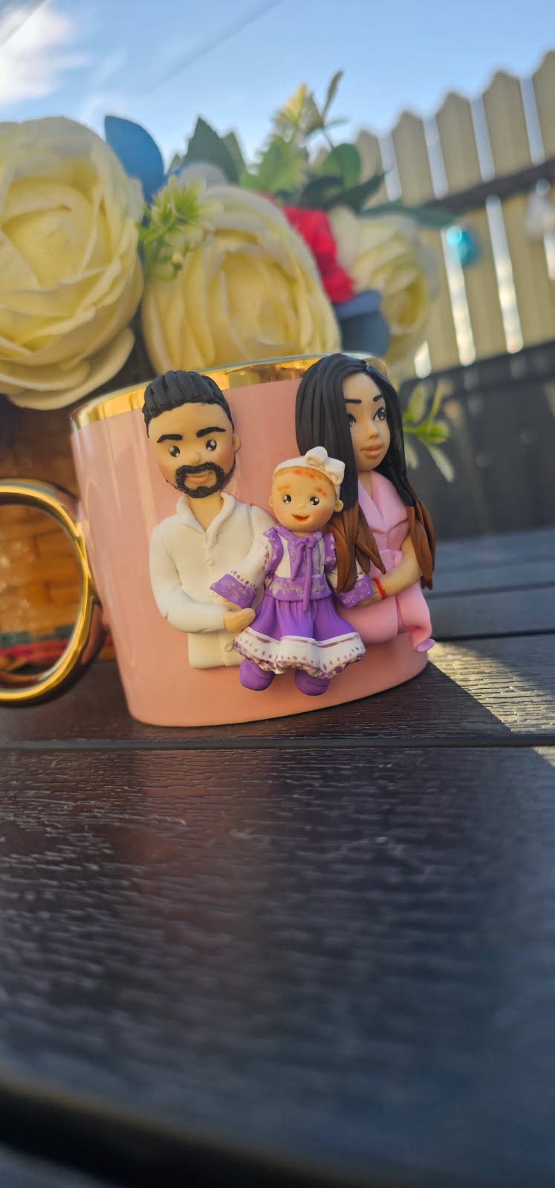 Cana cu figurine modelate manual- cadou perfect si original - crăciun - cadouri de moș crăciun - cadouri de moș crăciun - Artynos.ro