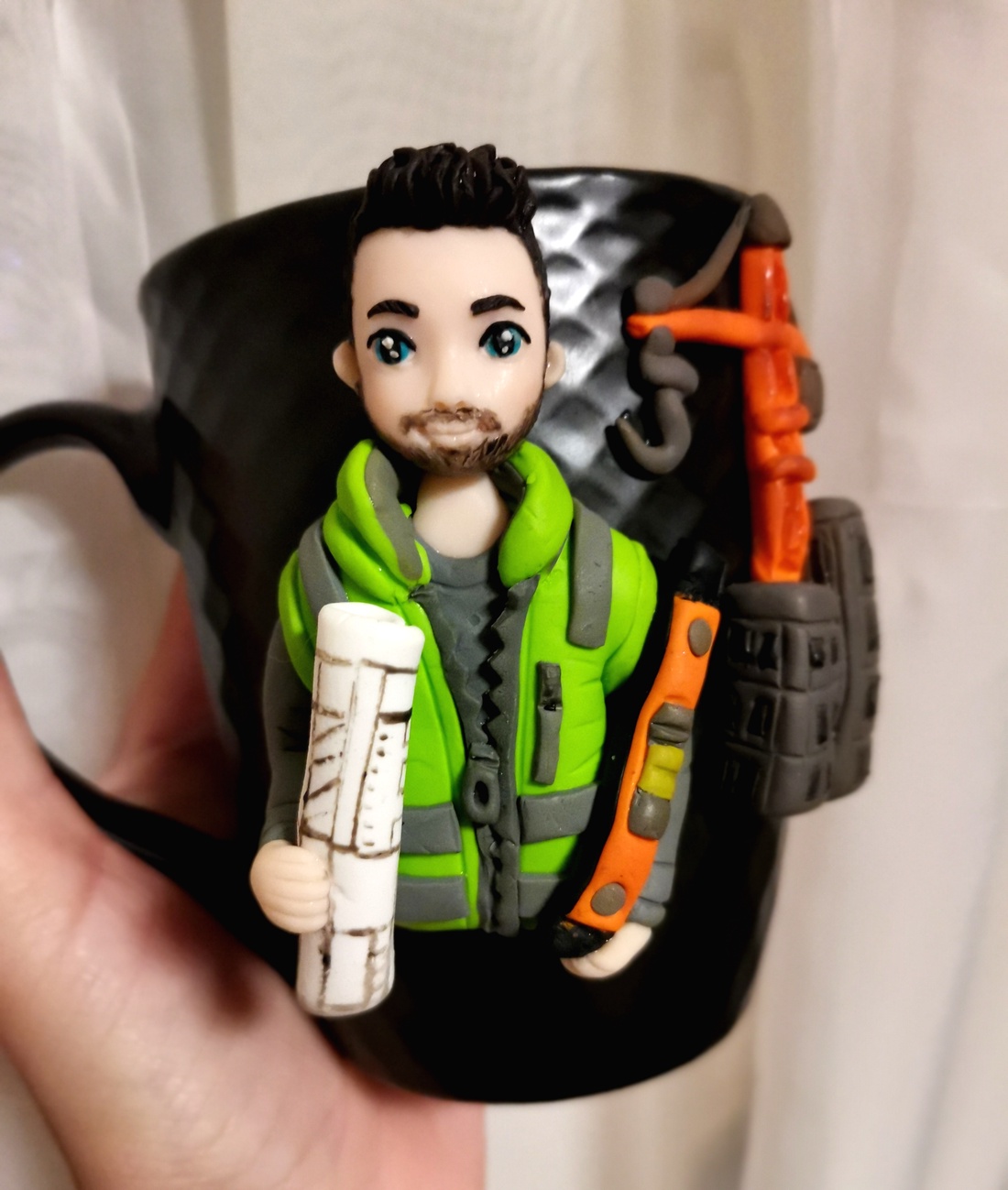 Cana personalizata cu figurina inginer constructor - casă & stil de viață - seturi de cadou - Artynos.ro