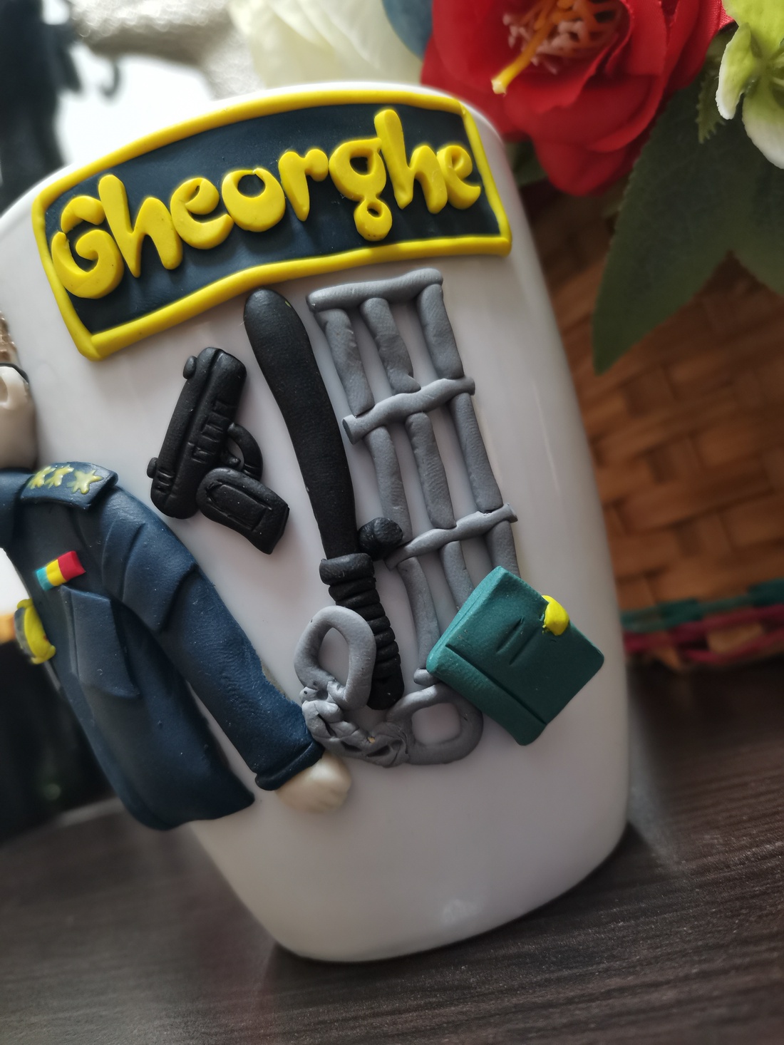 Cana personalizata cu figurina politist - casă & stil de viață - seturi de cadou - Artynos.ro