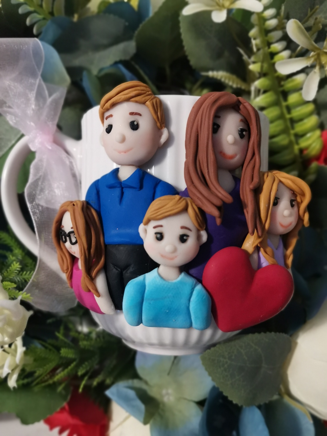 Cana personalizata famile 5 membrii - crăciun - cadouri de moș crăciun - cadouri de moș crăciun - Artynos.ro