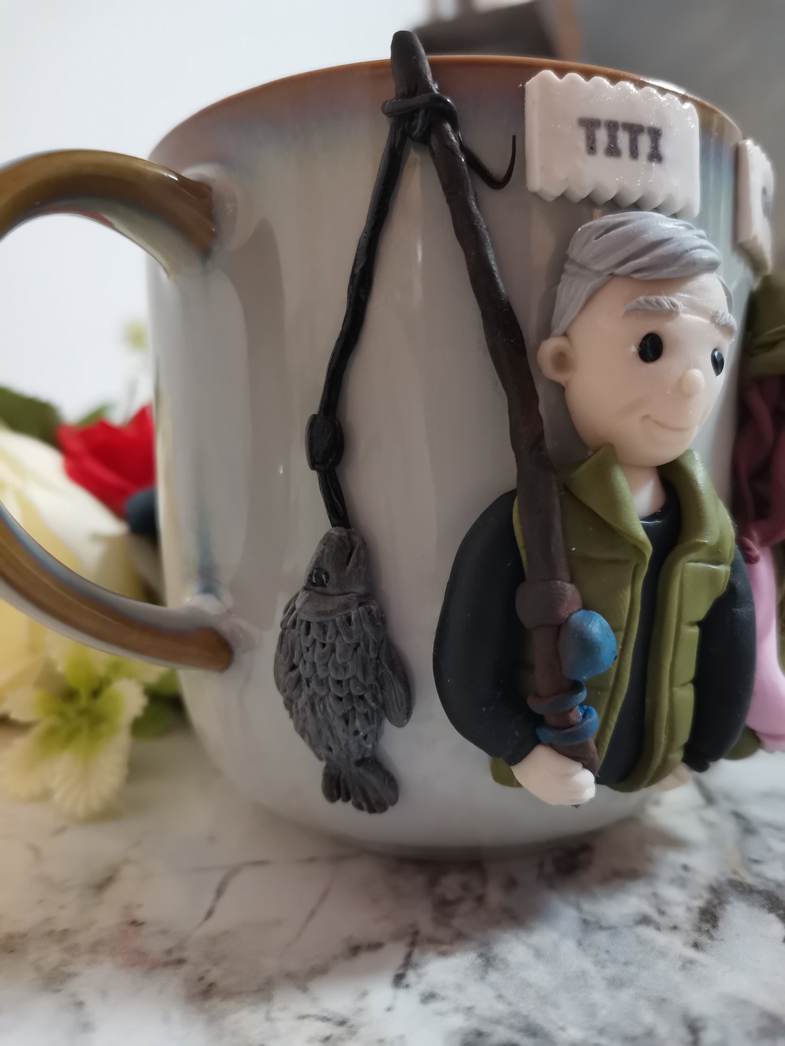 Cana personalizata cuplu de pescari - crăciun - cadouri de moș crăciun - cadouri de moș crăciun - Artynos.ro