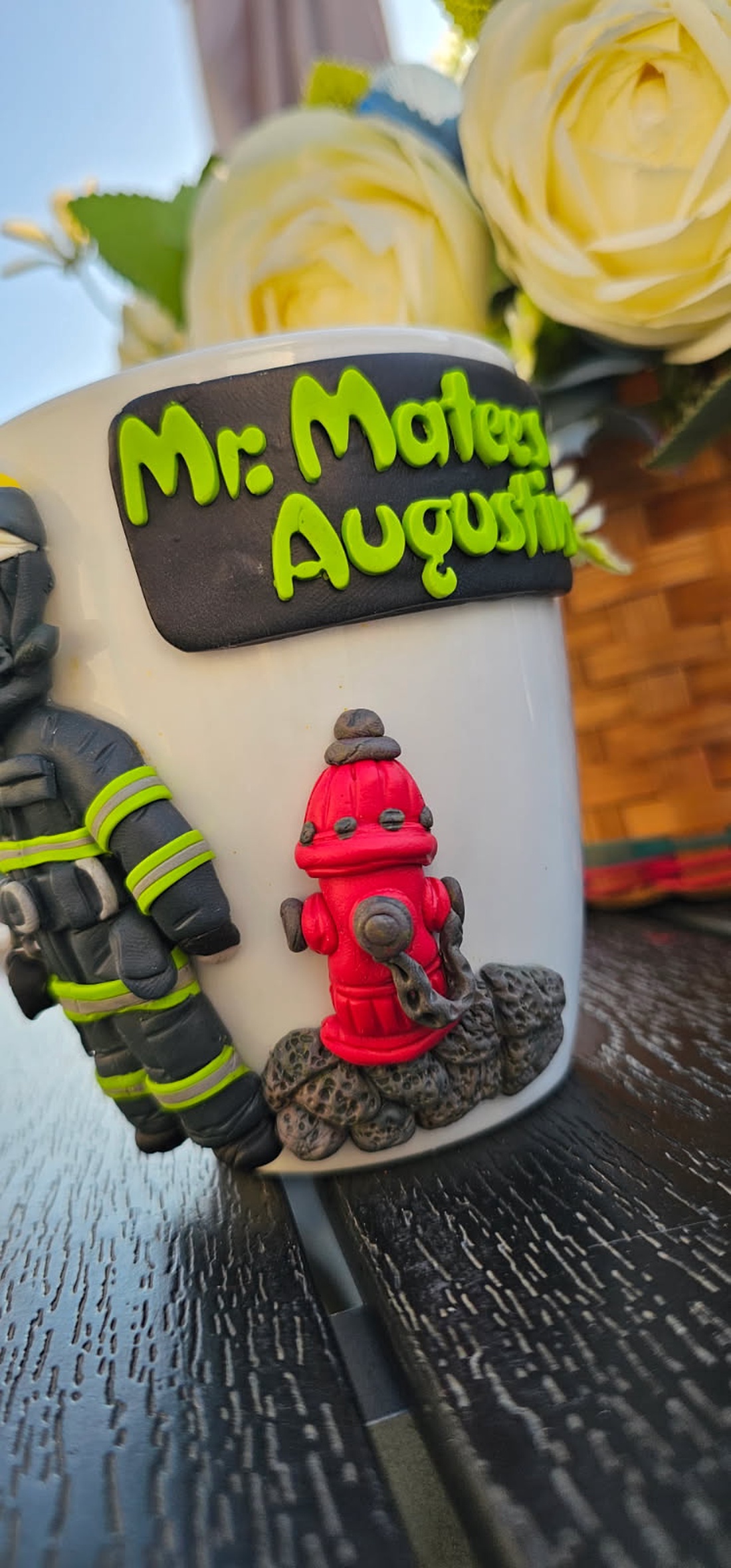 Cana personalizata cu figurina pompier - casă & stil de viață - seturi de cadou - Artynos.ro