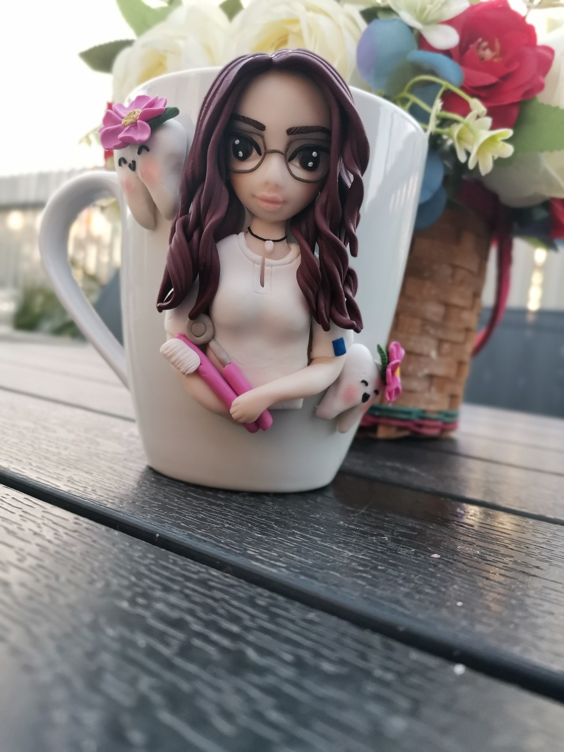 Cană Personalizată cu figurina� Medic Stomatolog si dintisor - casă & stil de viață - echipamente de bucătărie - accesorii de servire - căni - Artynos.ro