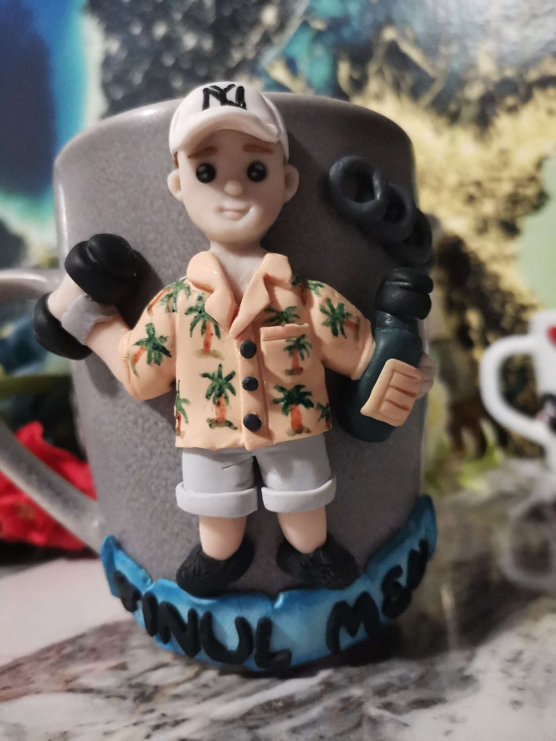 Cana personalizata cu figurina barbat - casă & stil de viață - seturi de cadou - Artynos.ro