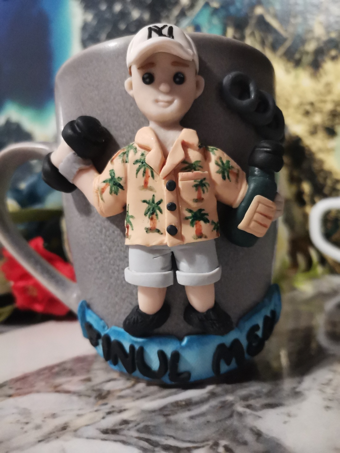 Cana personalizata cu figurina barbat - casă & stil de viață - seturi de cadou - Artynos.ro