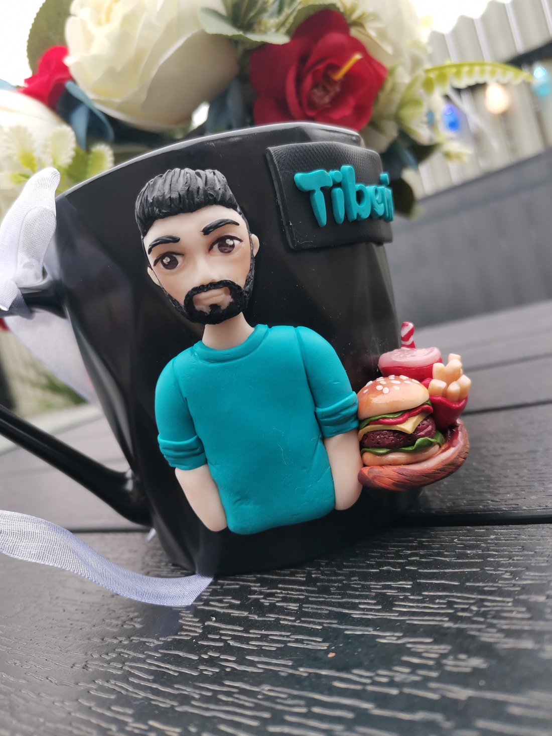 Cana personalizata cu figurina barbat/bucatar/fastfood - casă & stil de viață - seturi de cadou - Artynos.ro