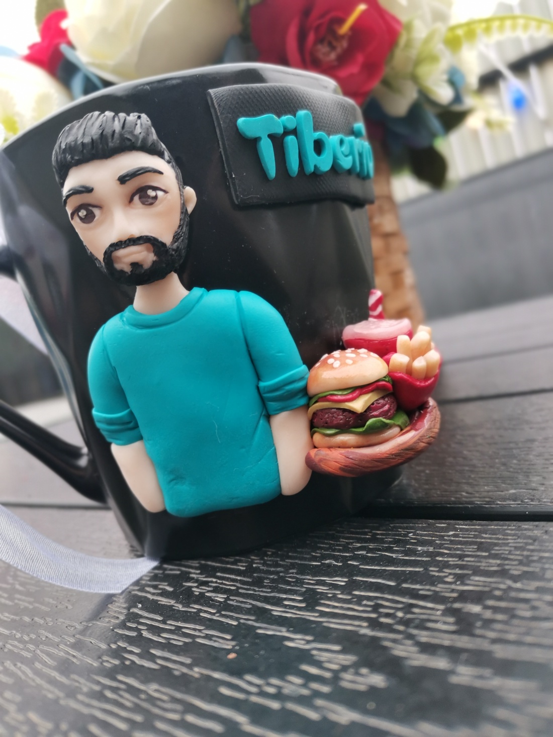 Cana personalizata cu figurina barbat/bucatar/fastfood - casă & stil de viață - seturi de cadou - Artynos.ro