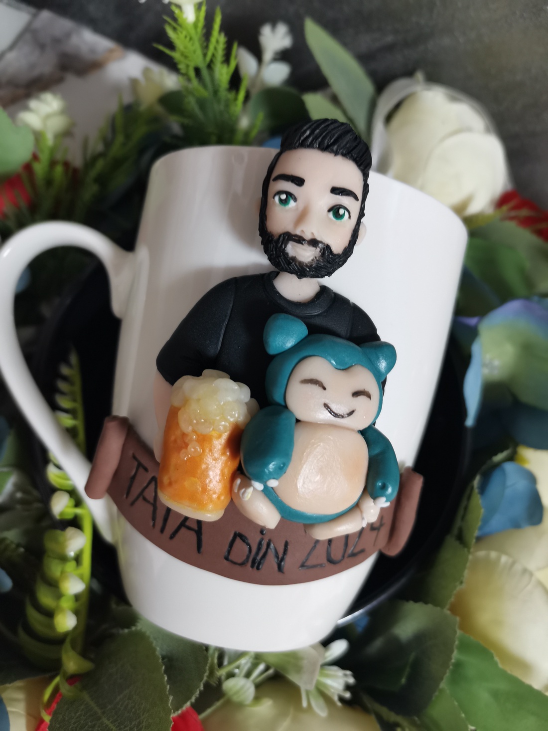 Cana personalizata barbat/tata cu bere si pokemon  - casă & stil de viață - seturi de cadou - Artynos.ro