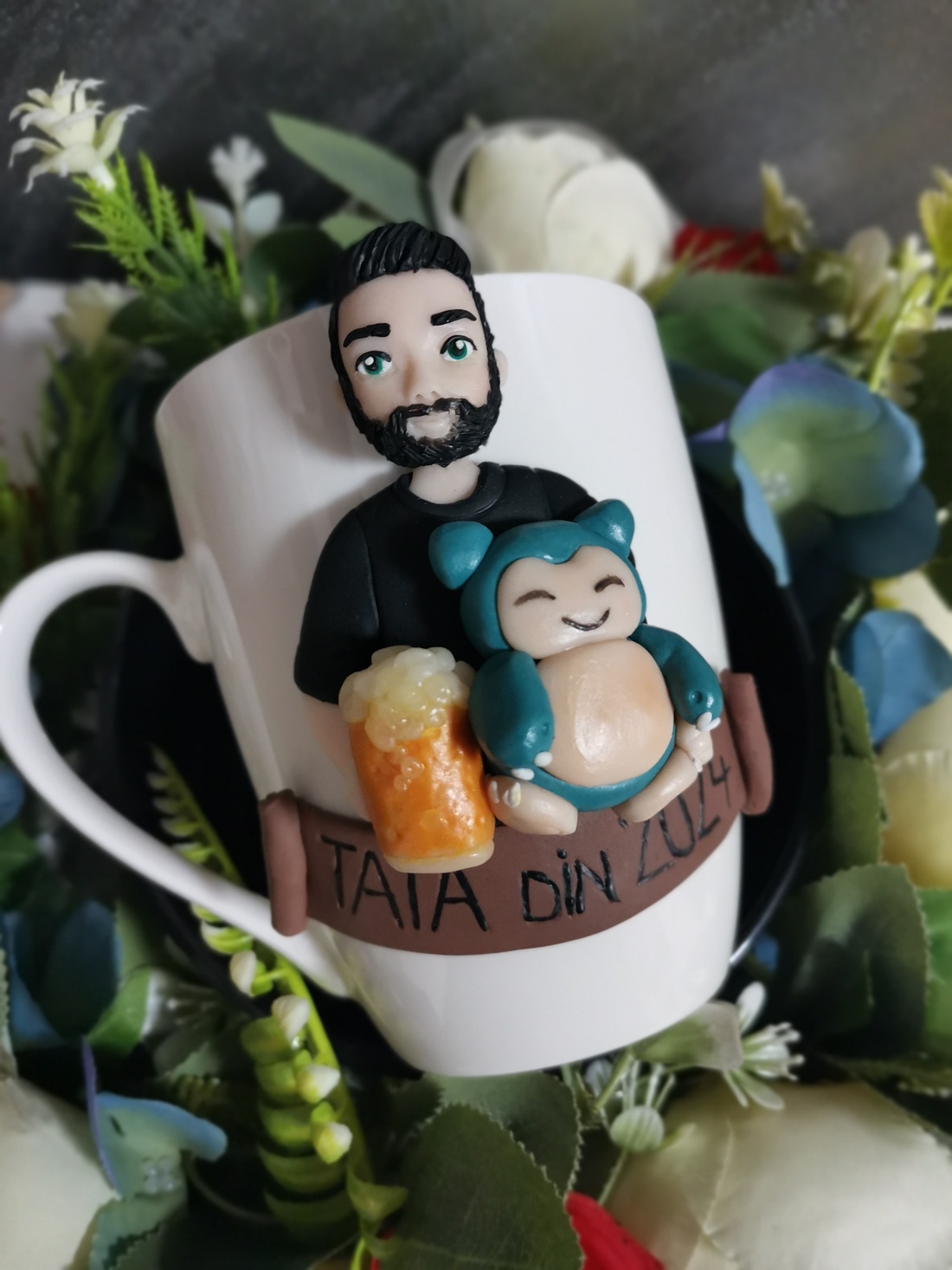 Cana personalizata barbat/tata cu bere si pokemon  - casă & stil de viață - seturi de cadou - Artynos.ro