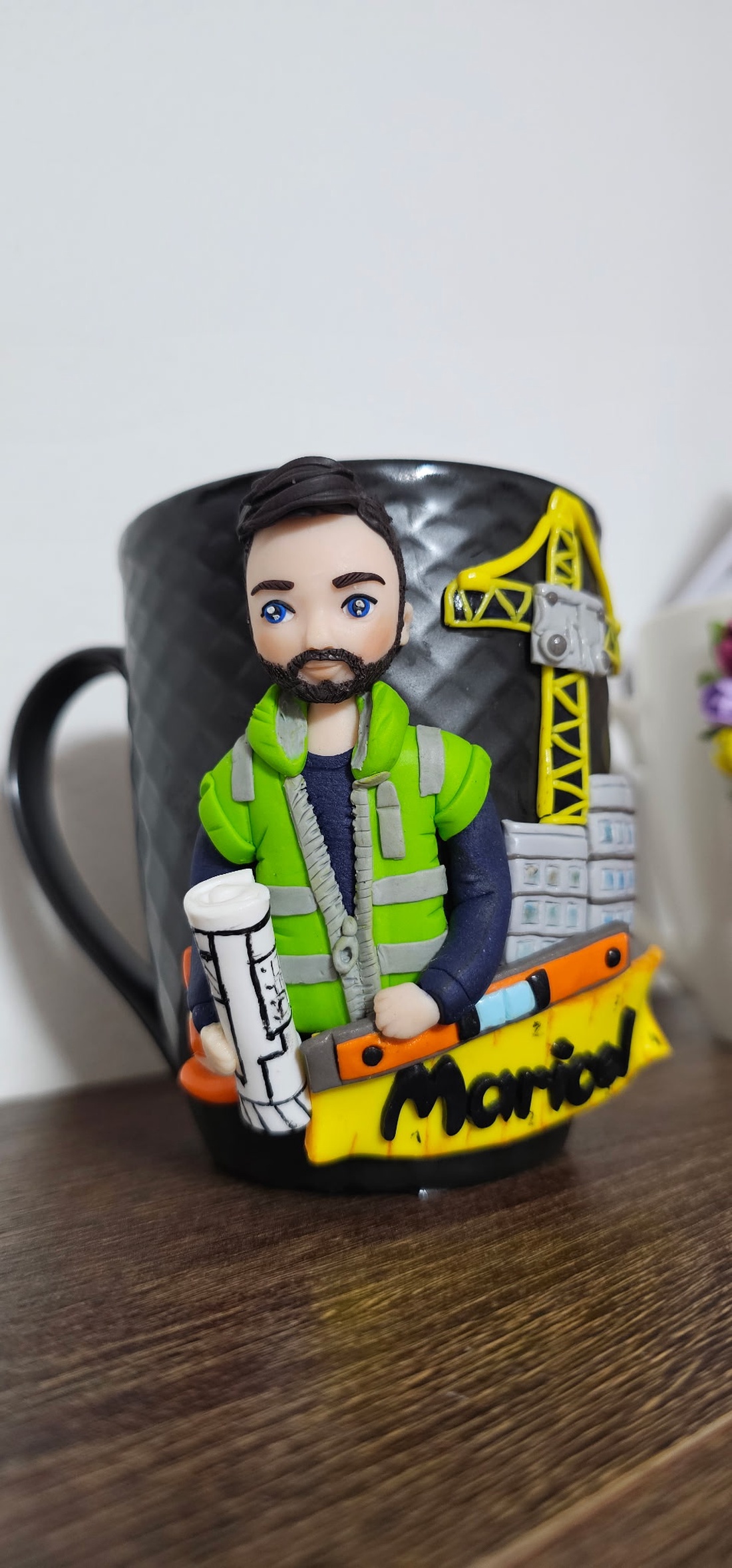 Cana personalizata cu figurina inginer constructor 2 - casă & stil de viață - seturi de cadou - Artynos.ro