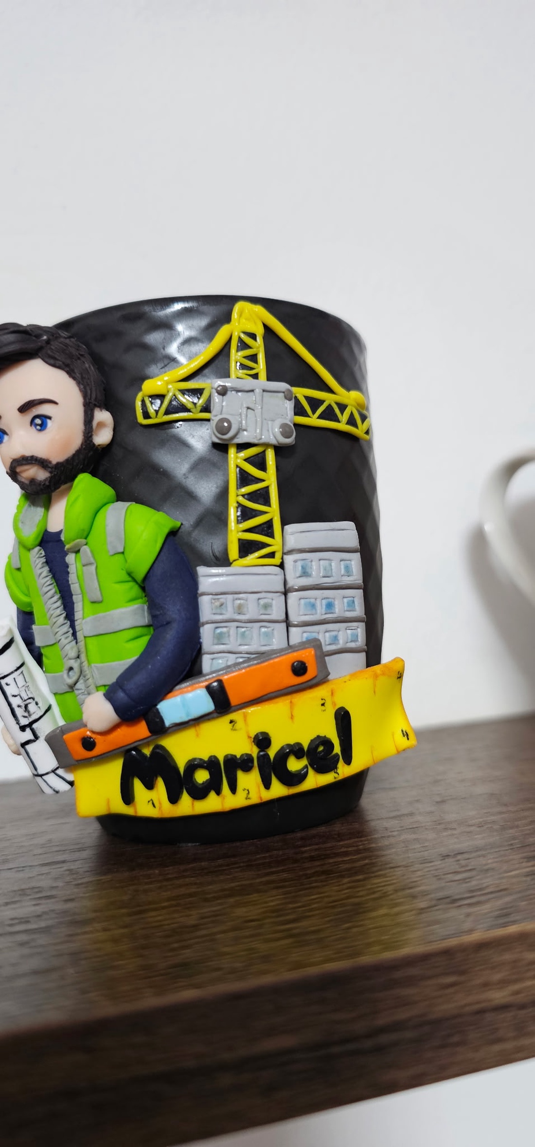 Cana personalizata cu figurina inginer constructor 2 - casă & stil de viață - seturi de cadou - Artynos.ro