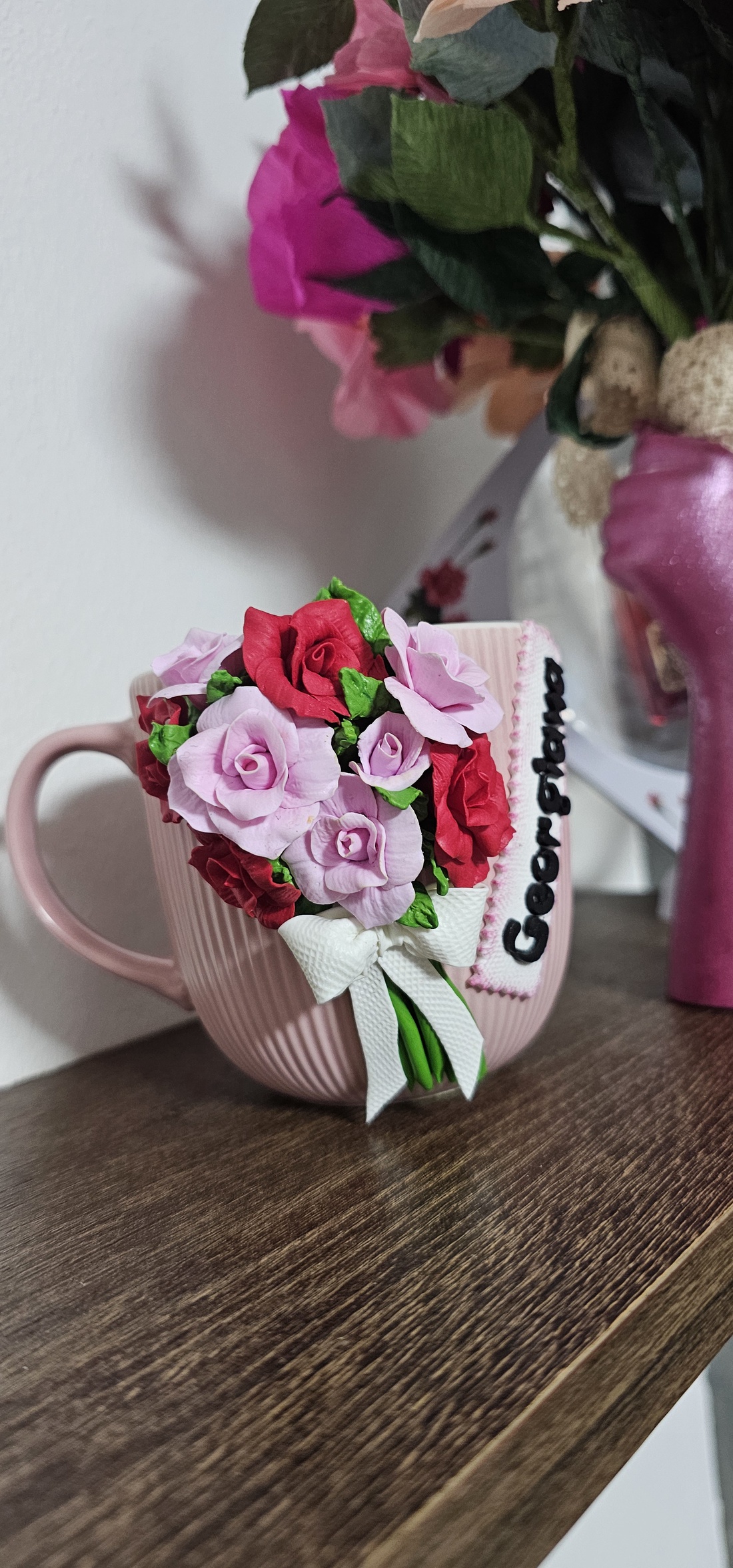 Cana personalizata cu trandafiri  - casă & stil de viață - echipamente de bucătărie - accesorii de servire - căni - Artynos.ro