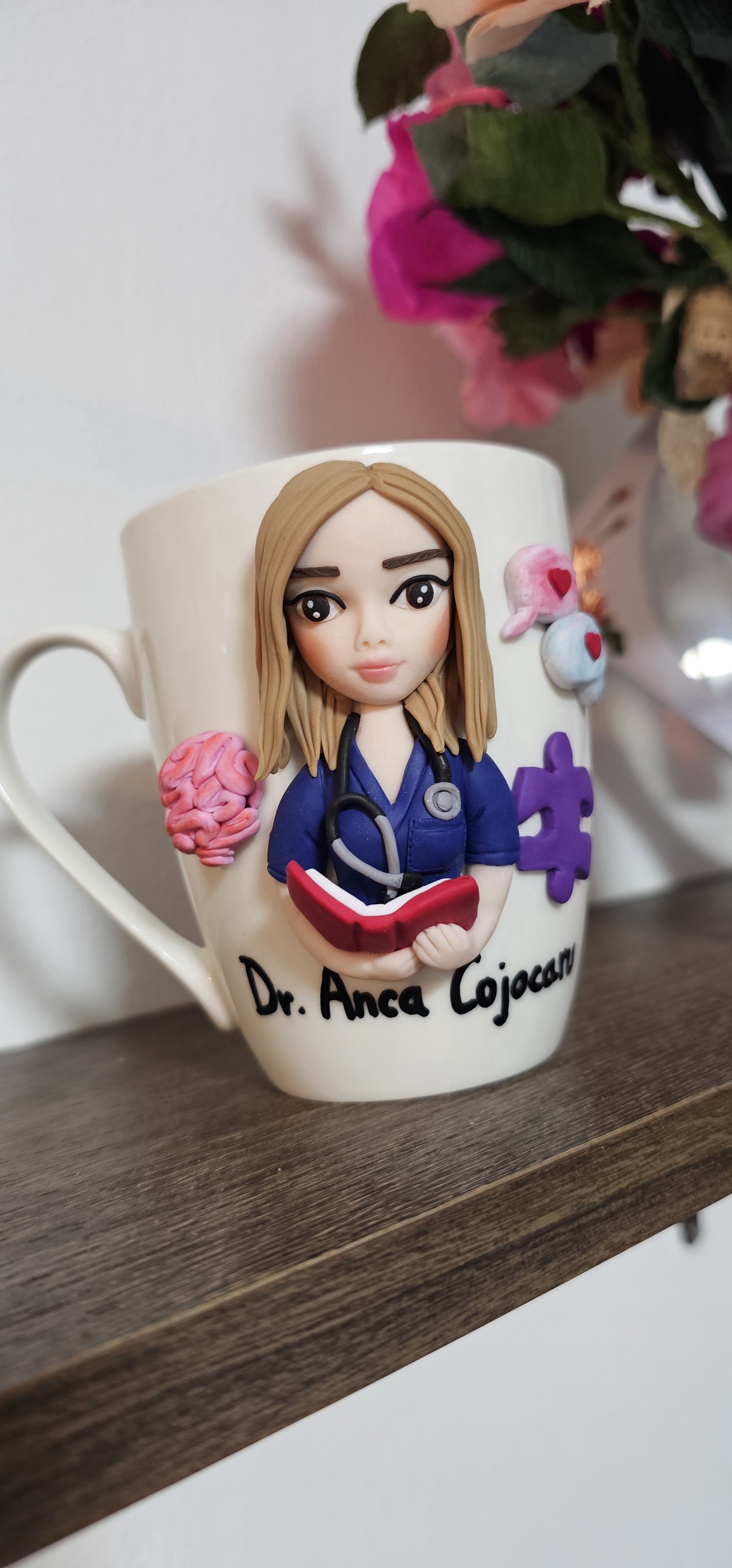 Cana personalizata cu figurina 3d medic psiholog  - casă & stil de viață - seturi de cadou - Artynos.ro