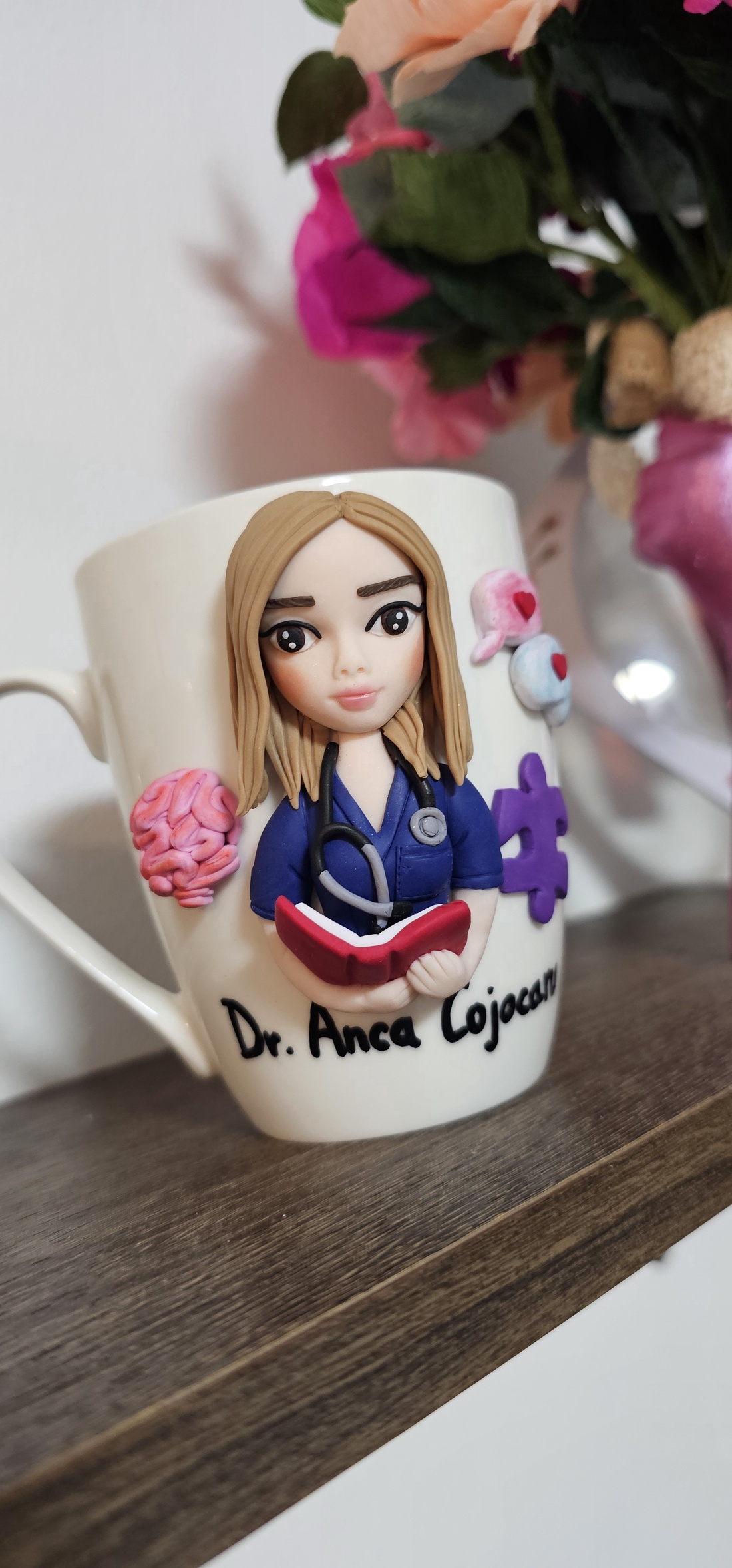 Cana personalizata cu figurina 3d medic psiholog  - casă & stil de viață - seturi de cadou - Artynos.ro
