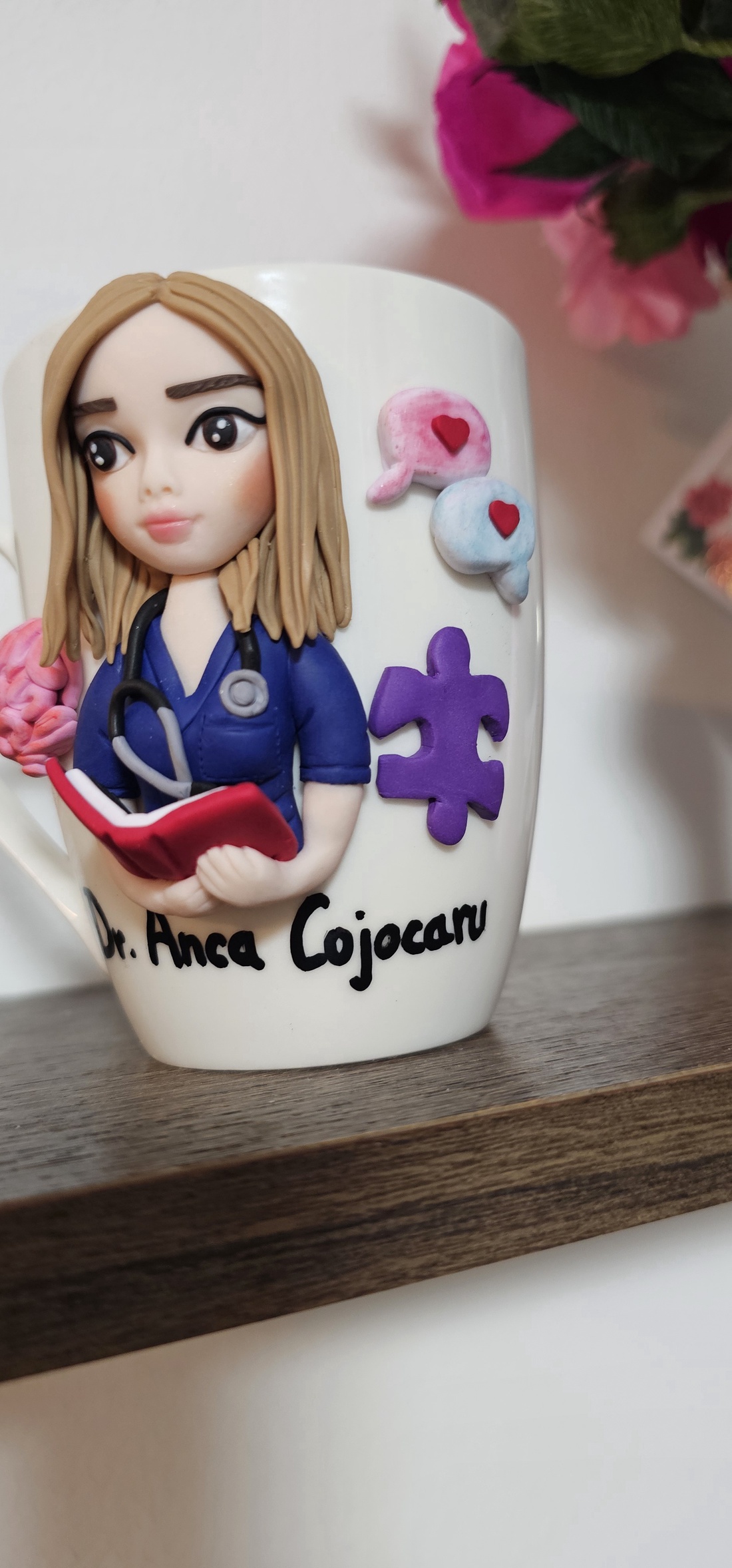 Cana personalizata cu figurina 3d medic psiholog  - casă & stil de viață - seturi de cadou - Artynos.ro