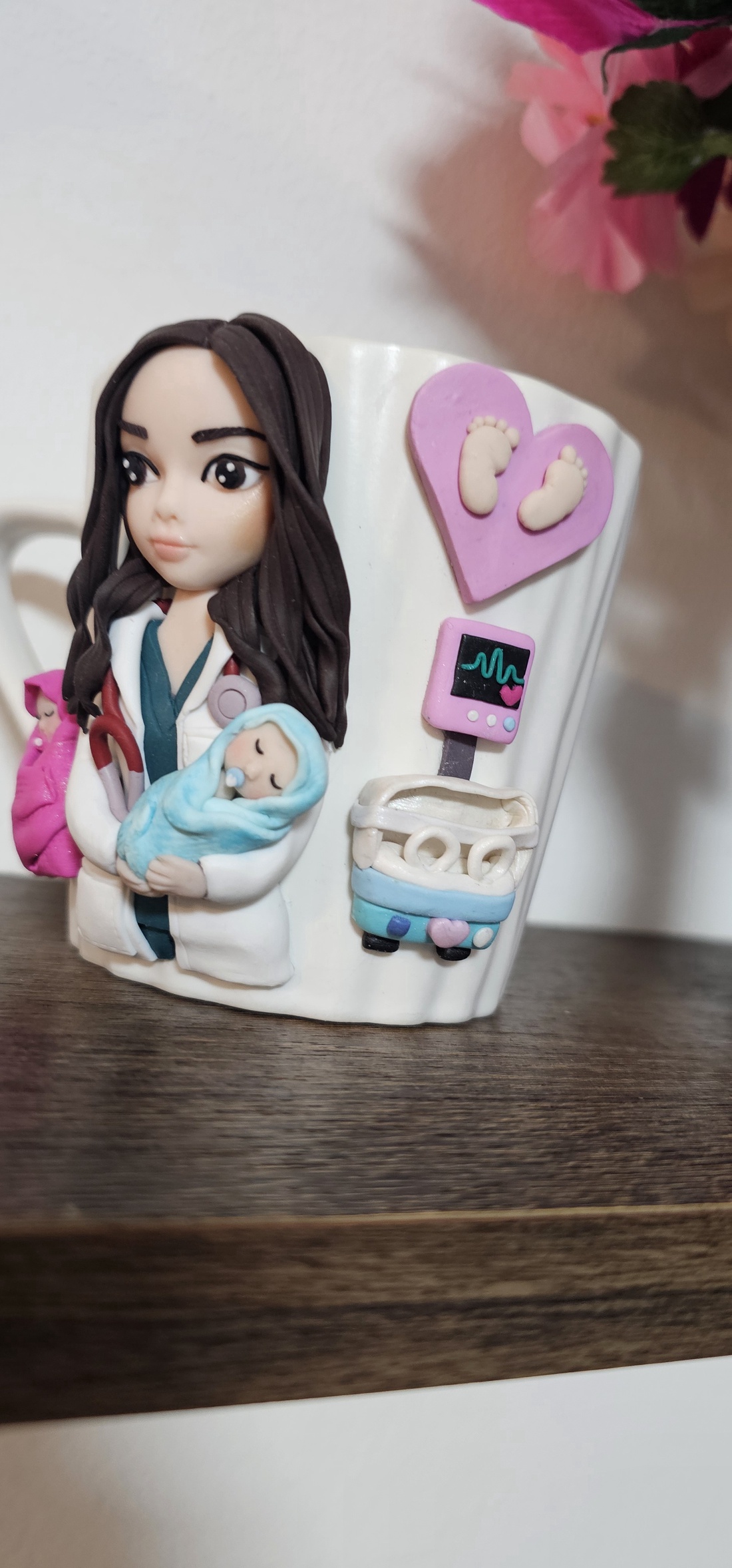 Cana personalizata medic neonatolog - crăciun - cadouri de moș crăciun - cadouri de moș crăciun - Artynos.ro