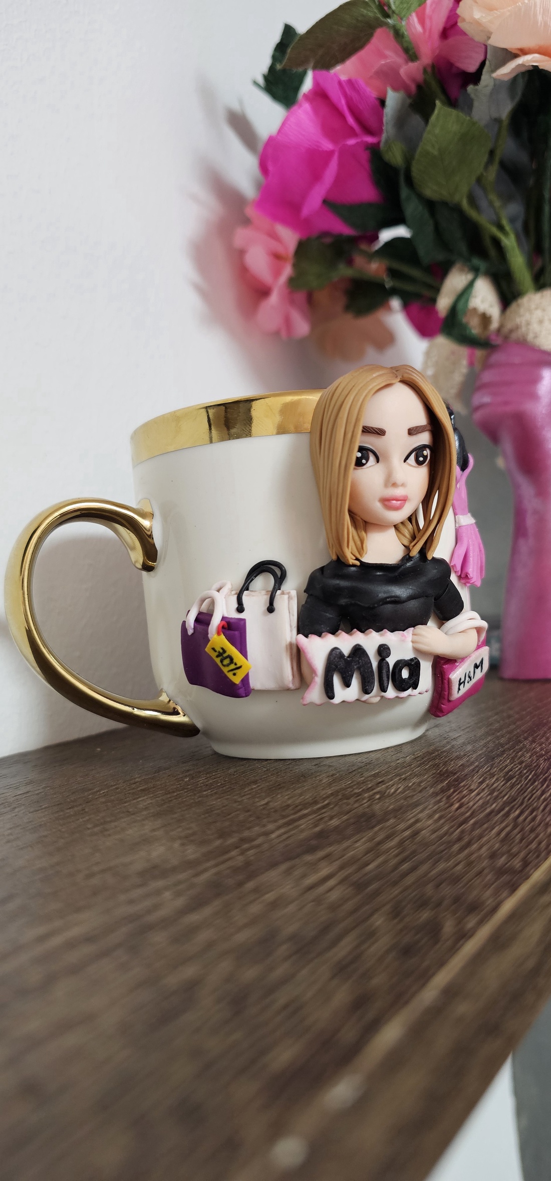 Cana personalizata pentru o pasionata de shopping - casă & stil de viață - seturi de cadou - Artynos.ro