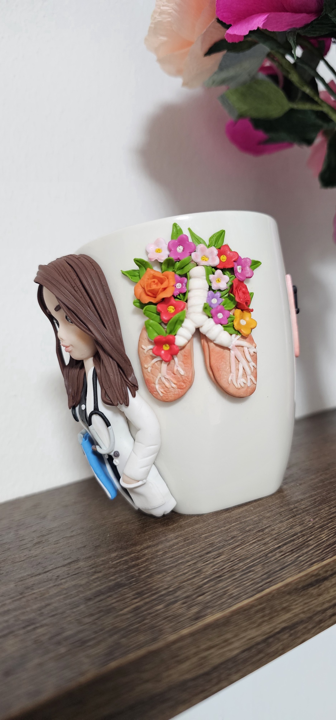 Cana personalizata cu figurina 3d medic pneumologie  - casă & stil de viață - seturi de cadou - Artynos.ro