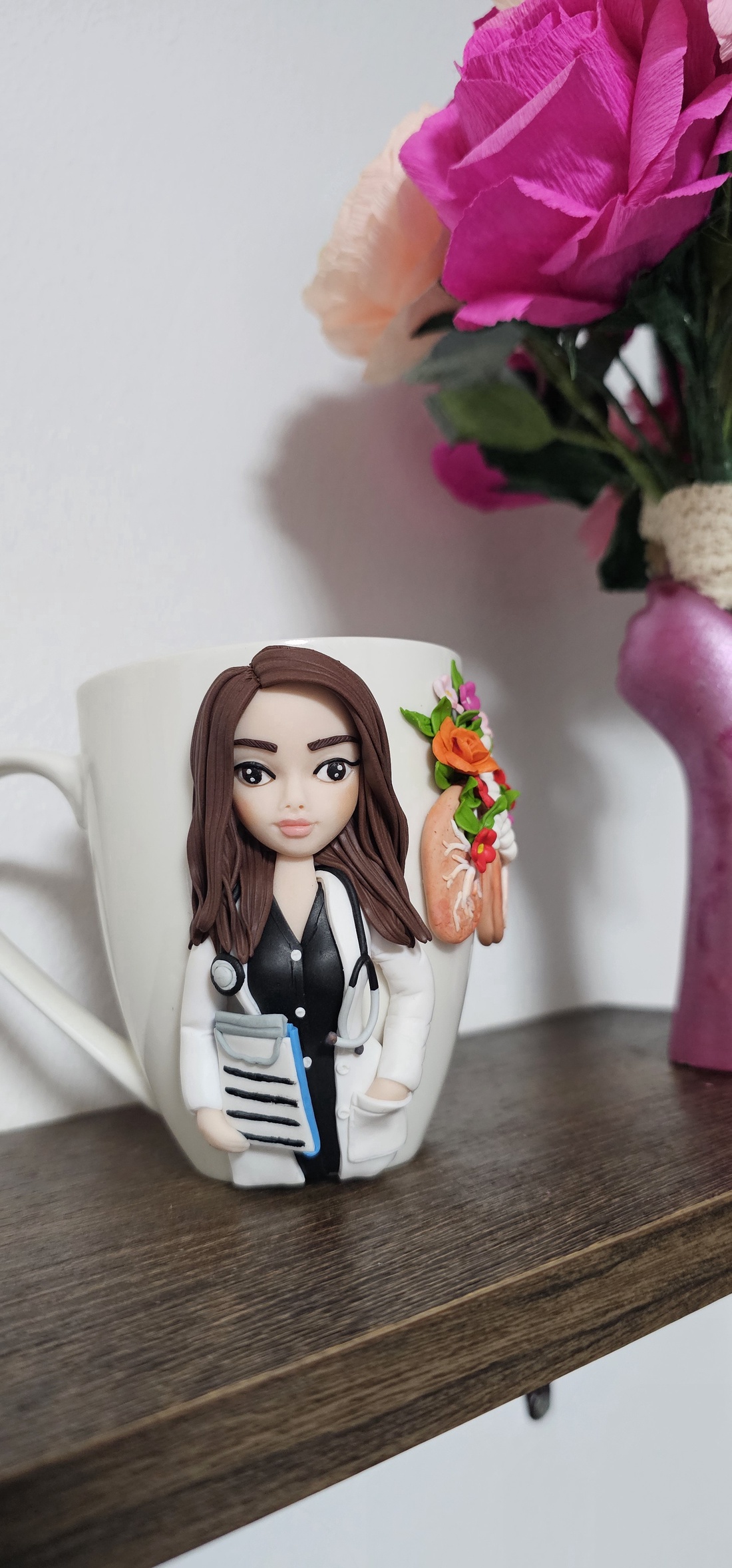 Cana personalizata cu figurina 3d medic pneumologie  - casă & stil de viață - seturi de cadou - Artynos.ro