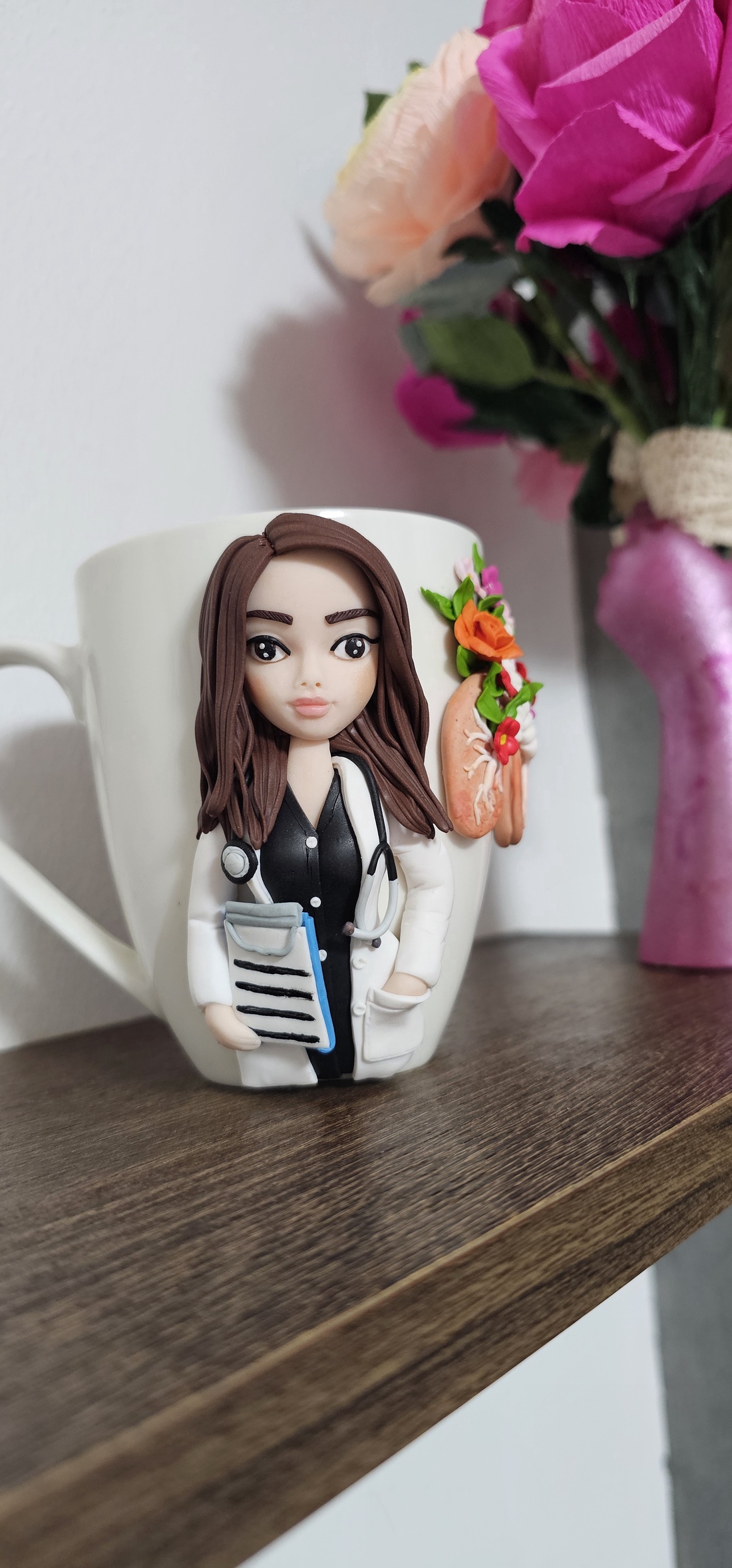 Cana personalizata cu figurina 3d medic pneumologie  - casă & stil de viață - seturi de cadou - Artynos.ro