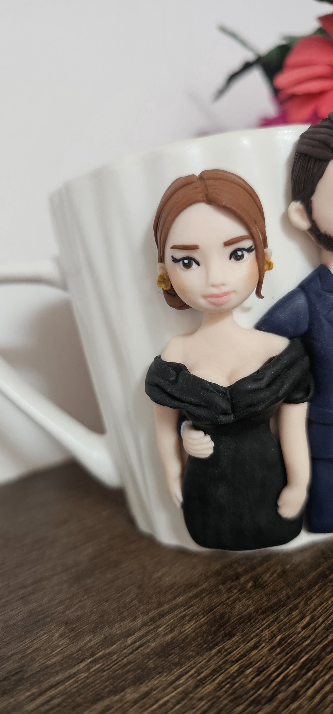 Cana personalizata cu figurine 3d cuplu  - crăciun - cadouri de moș crăciun - cadouri de moș crăciun - Artynos.ro