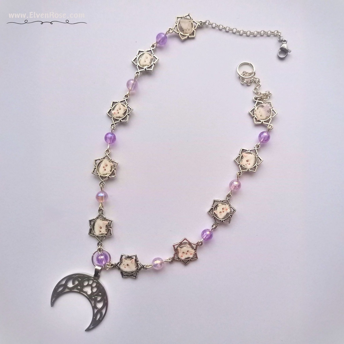 Colier Moonlit Paws - bijuterii - coliere - coliere cu pandantive - Artynos.ro Colier Moonlit Paws - bijuterii - coliere - coliere cu pandantive - Artynos.ro
