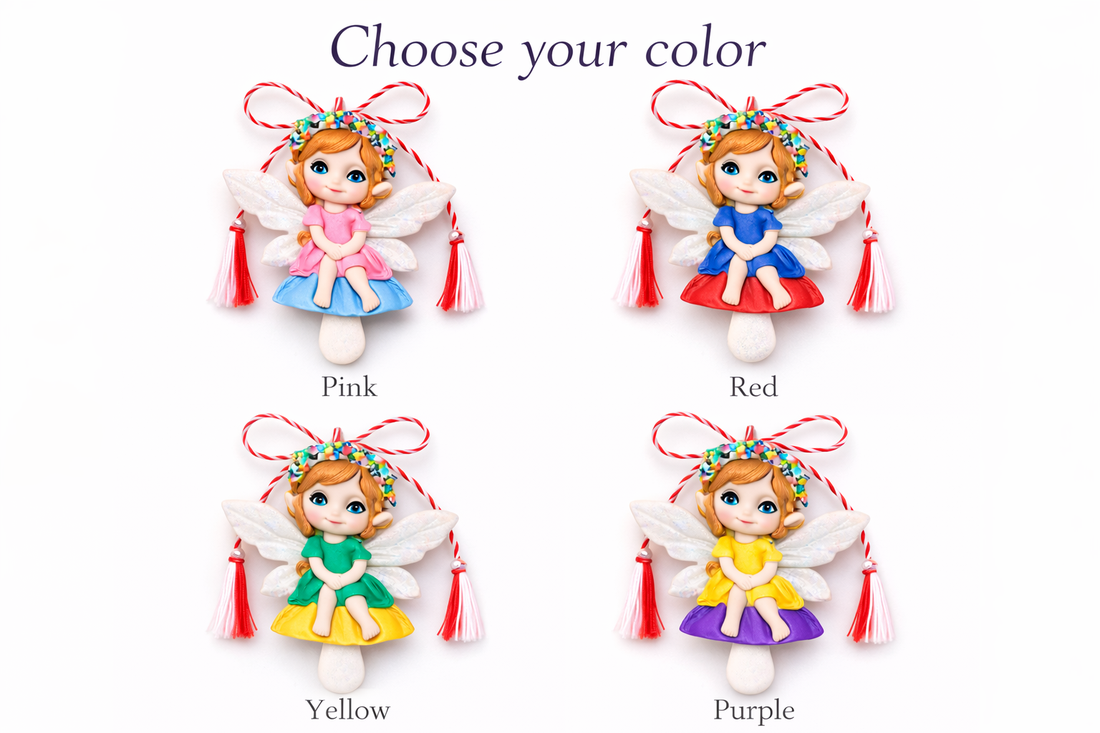 Broșă Mărțișor Zâna Primăverii - bijuterii - mărțișor - Artynos.ro