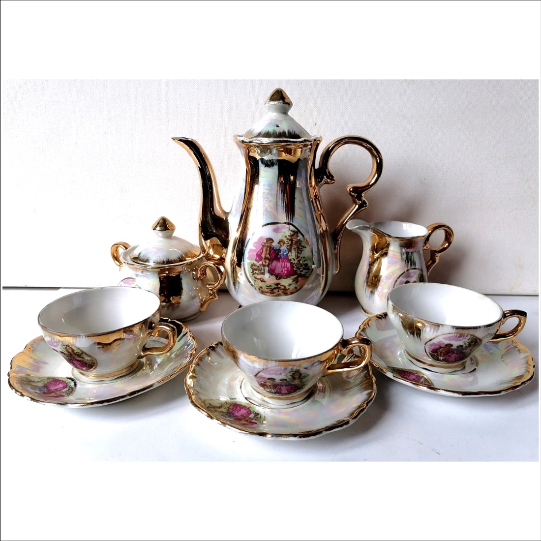 Set de ceai japonez vintage placat cu aur - casă & stil de viață - echipamente de bucătărie - accesorii de servire - căni - Artynos.ro