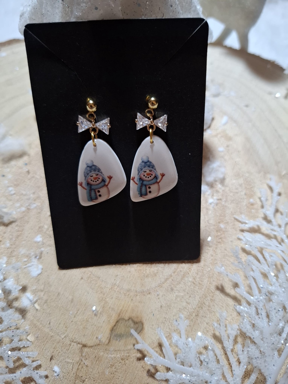 Bucurie de iarna - bijuterii - cercei - cercei cu figurine - Artynos.ro