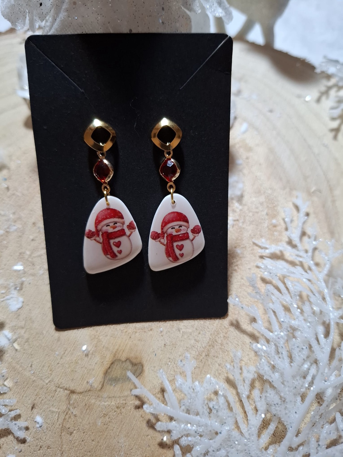 Bucurie de iarna - bijuterii - cercei - cercei cu figurine - Artynos.ro