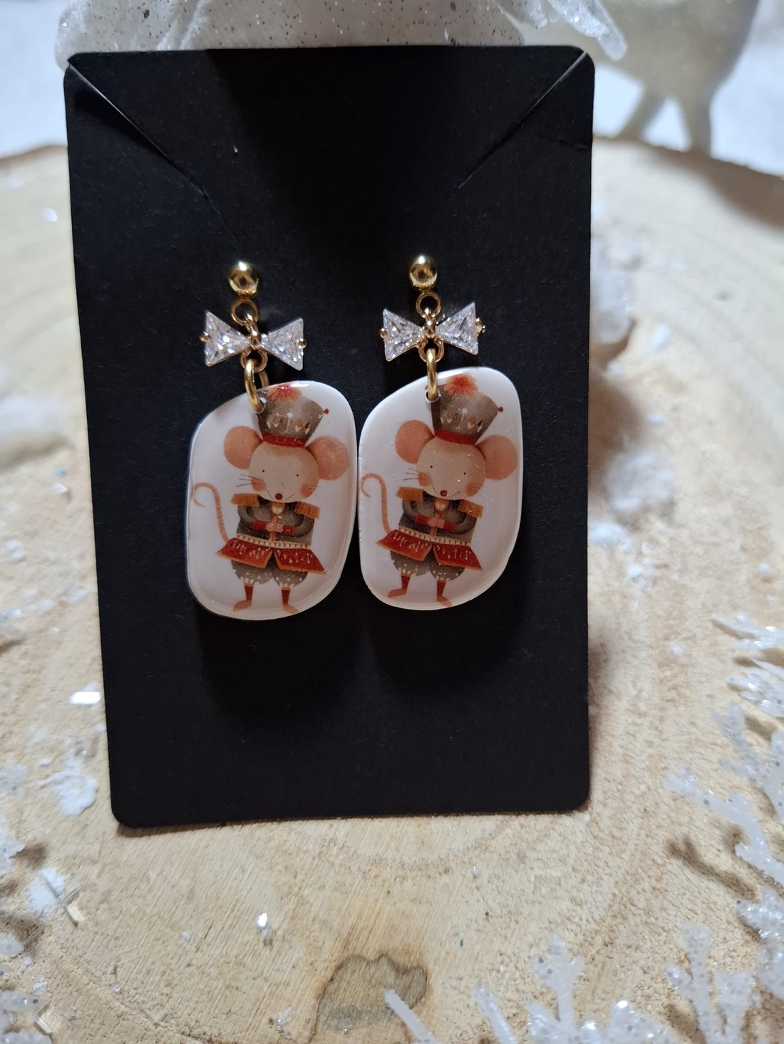 Bucurie de iarna - bijuterii - cercei - cercei cu figurine - Artynos.ro