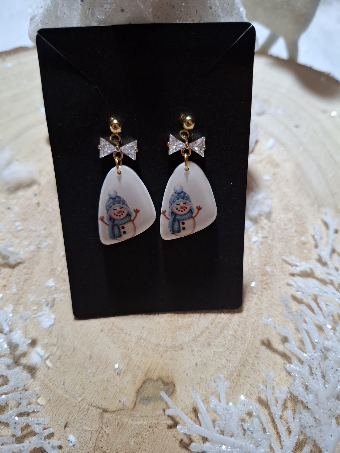 Bucurie de iarna - bijuterii - cercei - cercei cu figurine - Artynos.ro