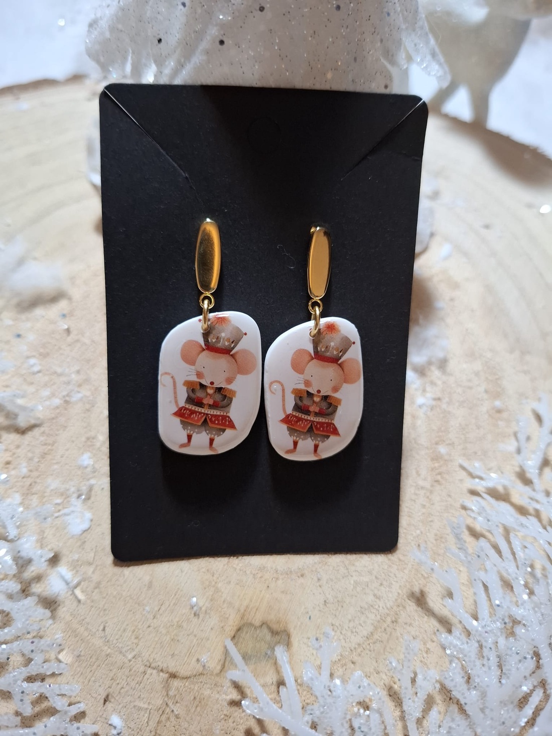 Magia Crăciunului  - bijuterii - cercei - cercei cu figurine - Artynos.ro