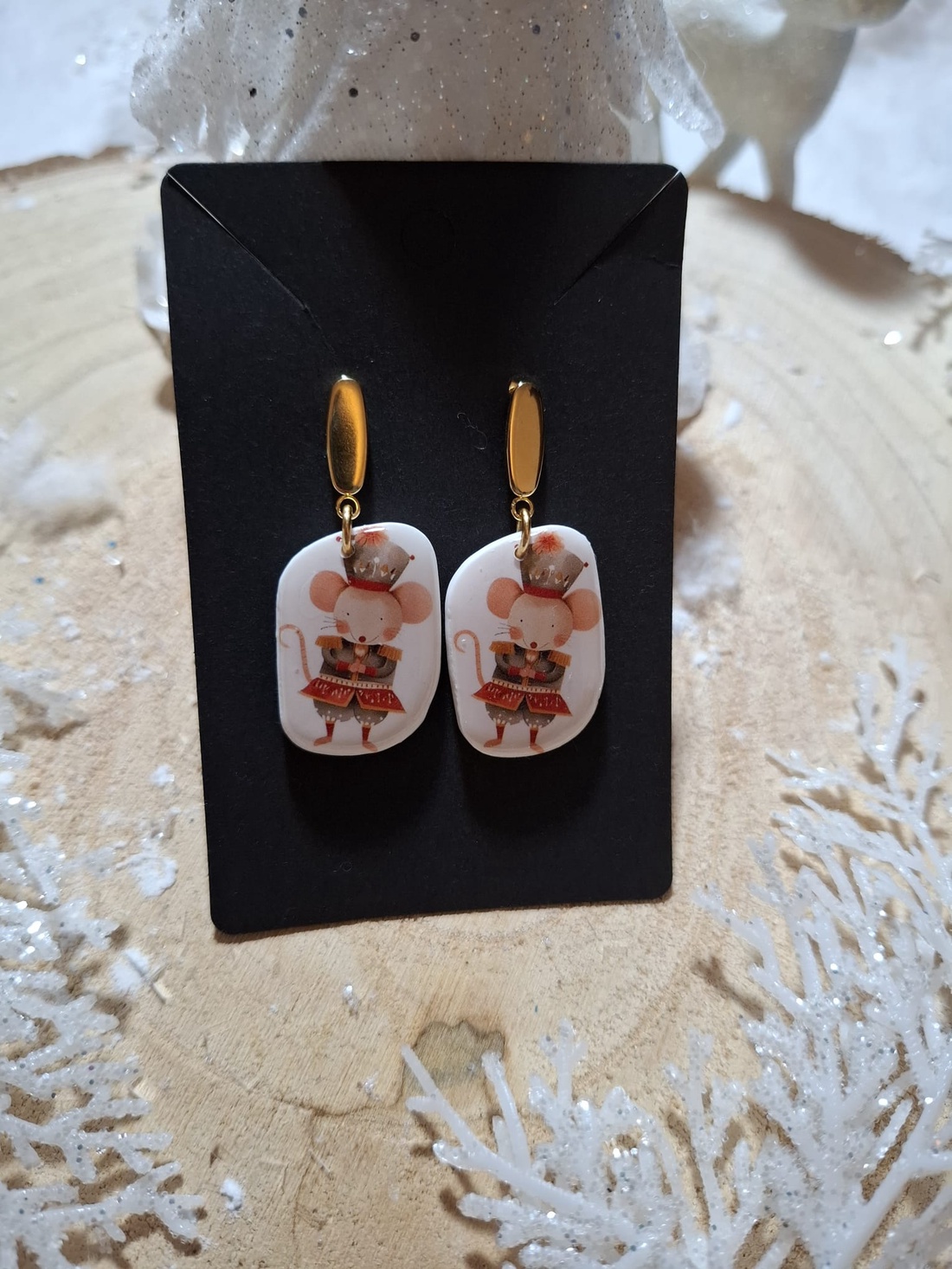 Magia Crăciunului  - bijuterii - cercei - cercei cu figurine - Artynos.ro