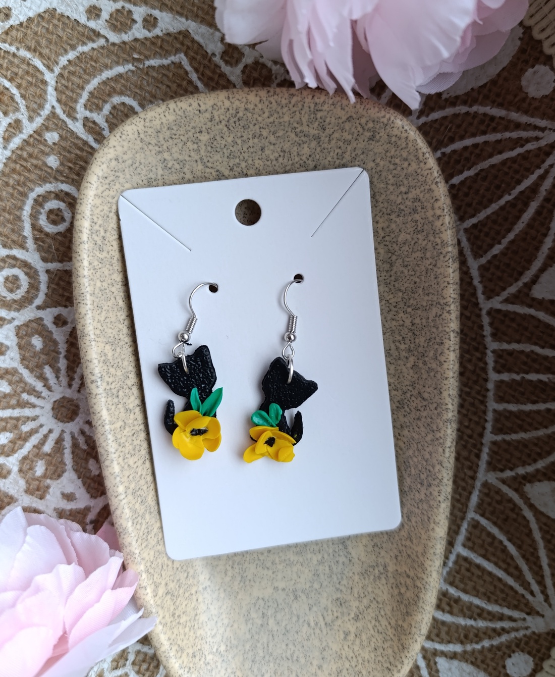 Cercei pisicuță  - bijuterii - cercei - cercei cu figurine - Artynos.ro