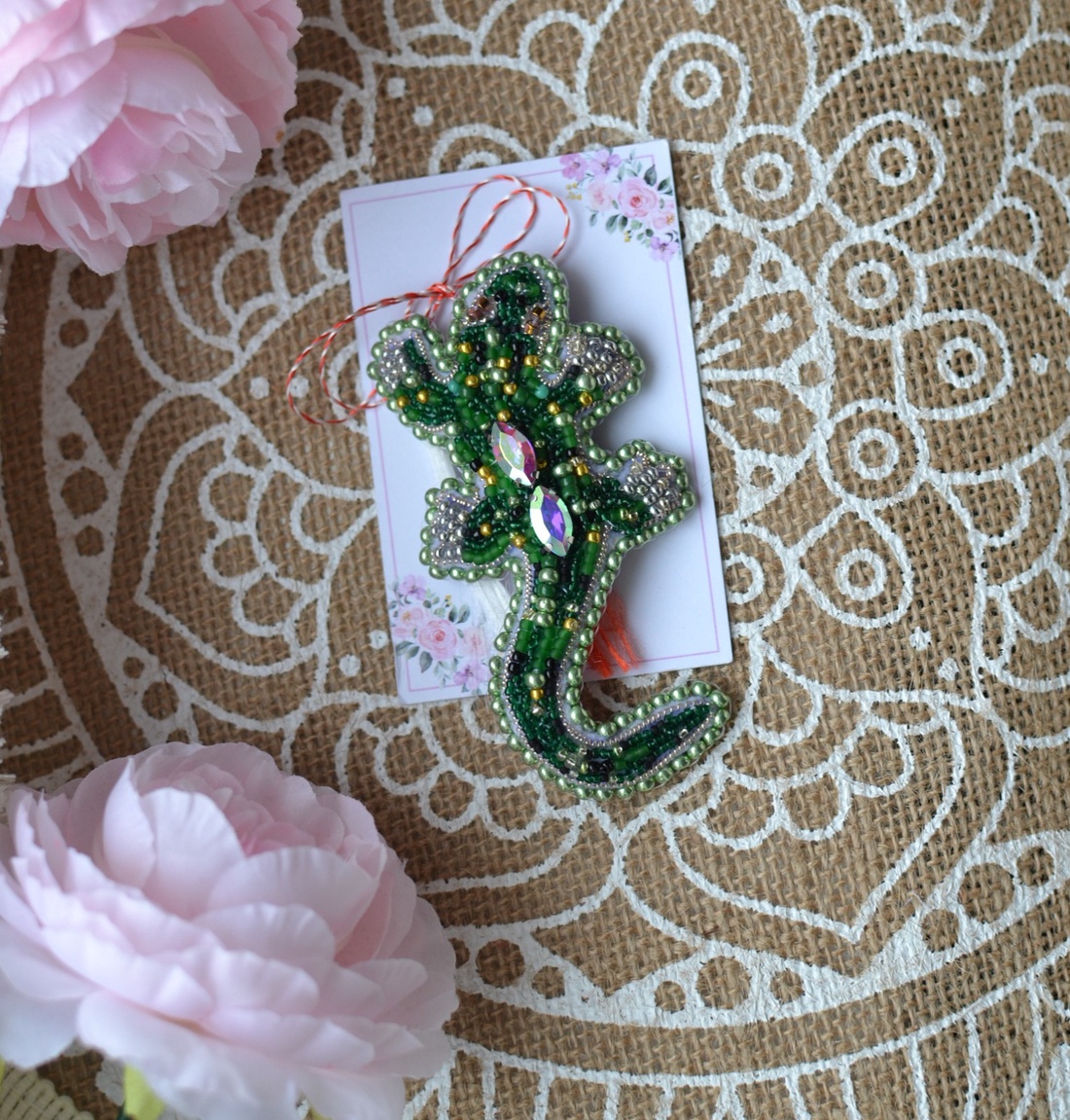 Mărțișor șopârlă  - bijuterii - mărțișor - Artynos.ro