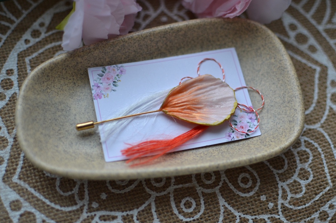 Mărțișor petala de trandafir  - bijuterii - mărțișor - Artynos.ro