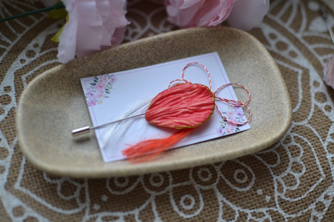 Mărțișor petala de trandafir  - bijuterii - mărțișor - Artynos.ro