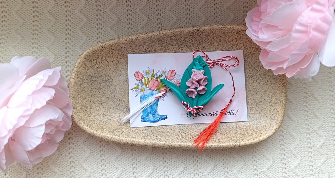 Mărțișor zambilă  - bijuterii - mărțișor - Artynos.ro