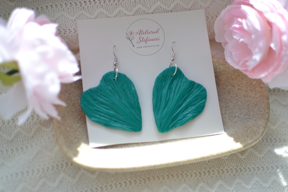 Cercei inima  - bijuterii - cercei - cercei lungi - Artynos.ro