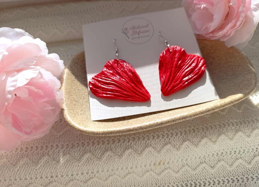 Cercei inima  - bijuterii - cercei - cercei lungi - Artynos.ro