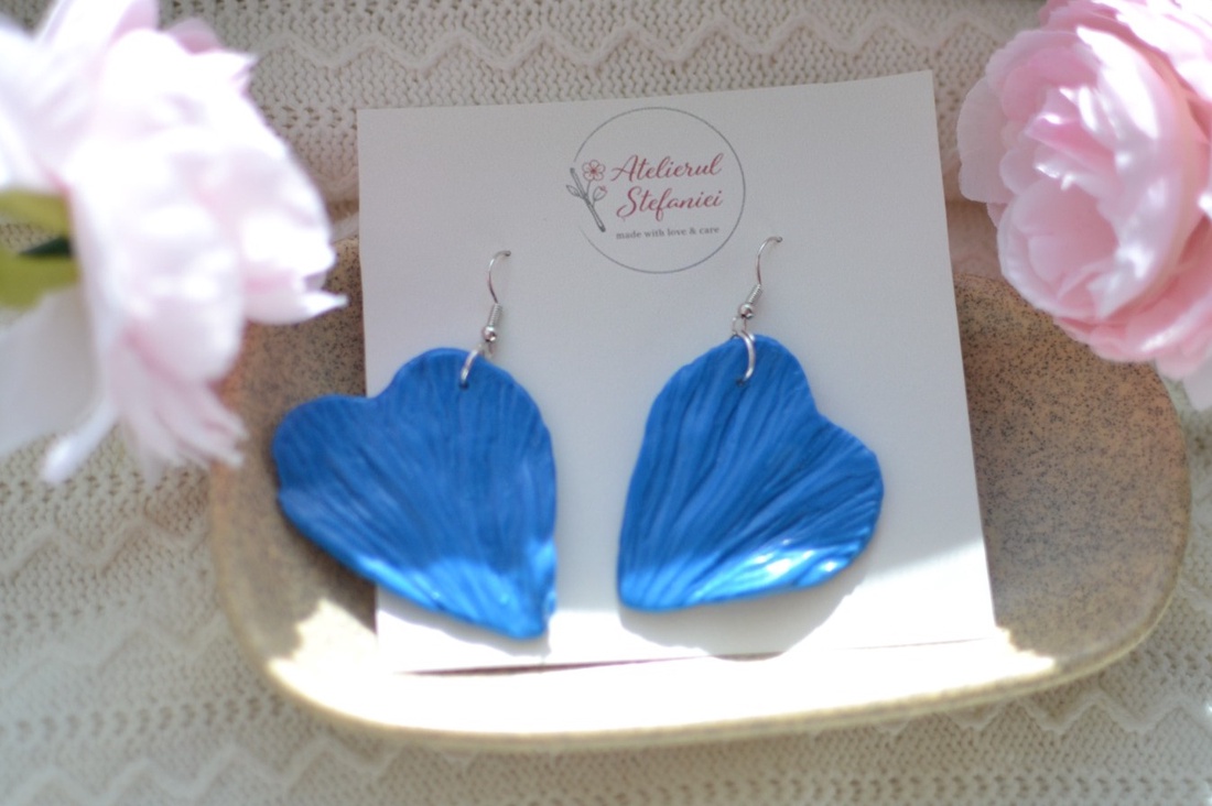 Cercei inima  - bijuterii - cercei - cercei lungi - Artynos.ro