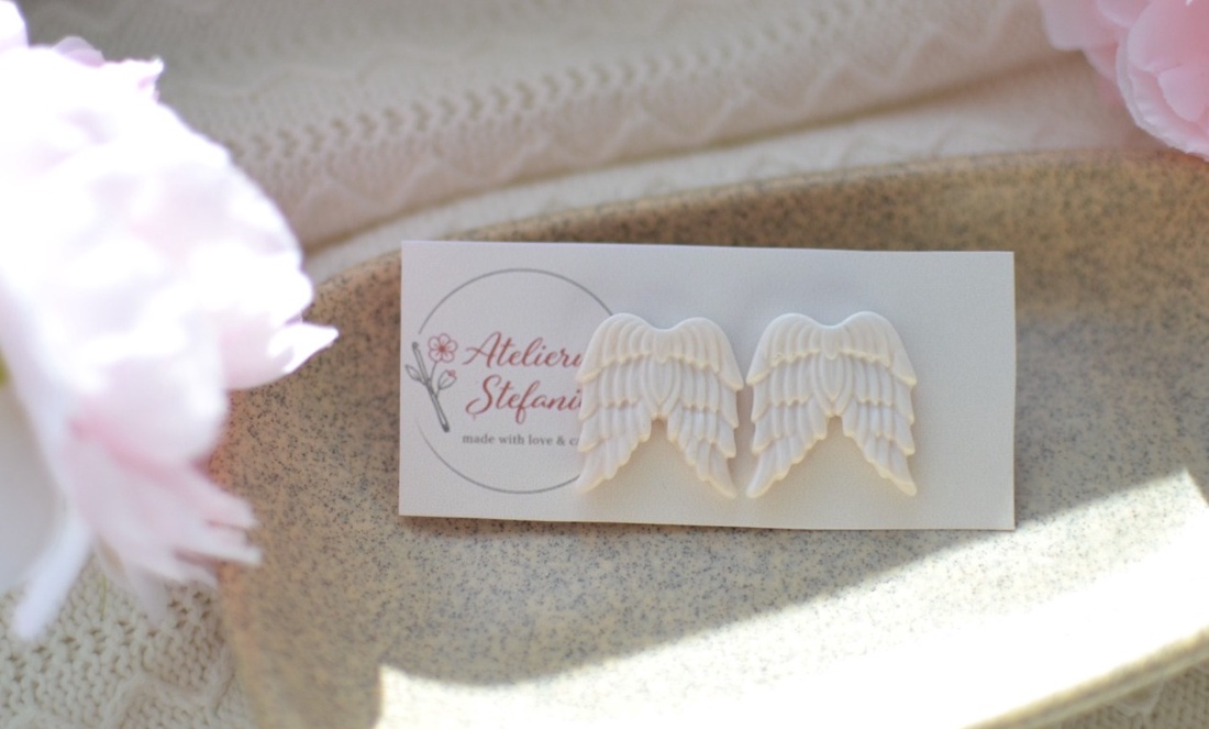 Cercei aripi de înger  - bijuterii - cercei - cercei cu figurine - Artynos.ro