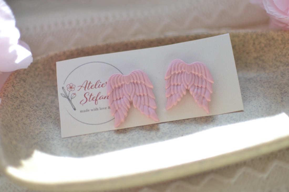 Cercei aripi de înger  - bijuterii - cercei - cercei cu figurine - Artynos.ro