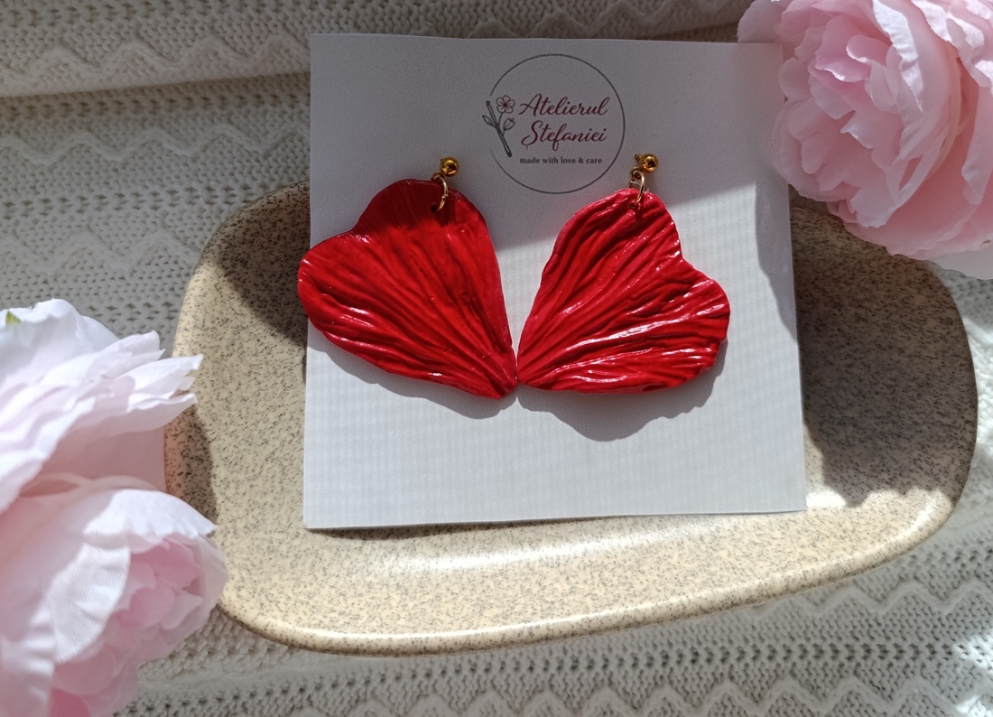 Cercei inimă  - bijuterii - cercei - cercei lungi - Artynos.ro
