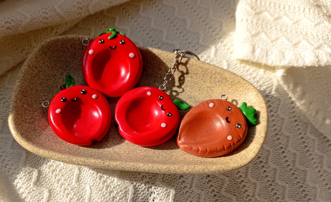 Worry Stone handmade de colecție � breloc antistres artistic ��� - genți și portofele - accesorii genți - breloc - Artynos.ro
