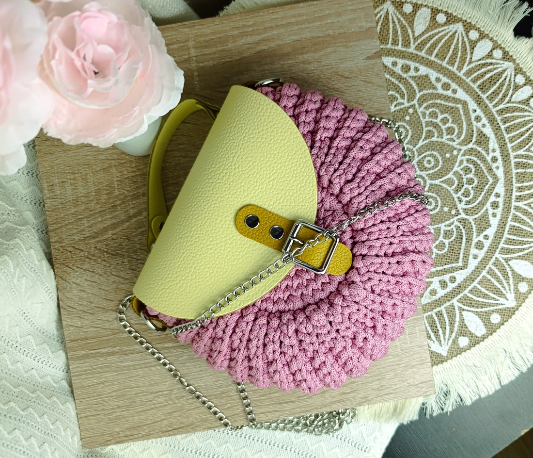 Geanta Sweet Sunburst- crosetata manual - genți și portofele - genți de mână și umăr - geantă crossbody - Artynos.ro