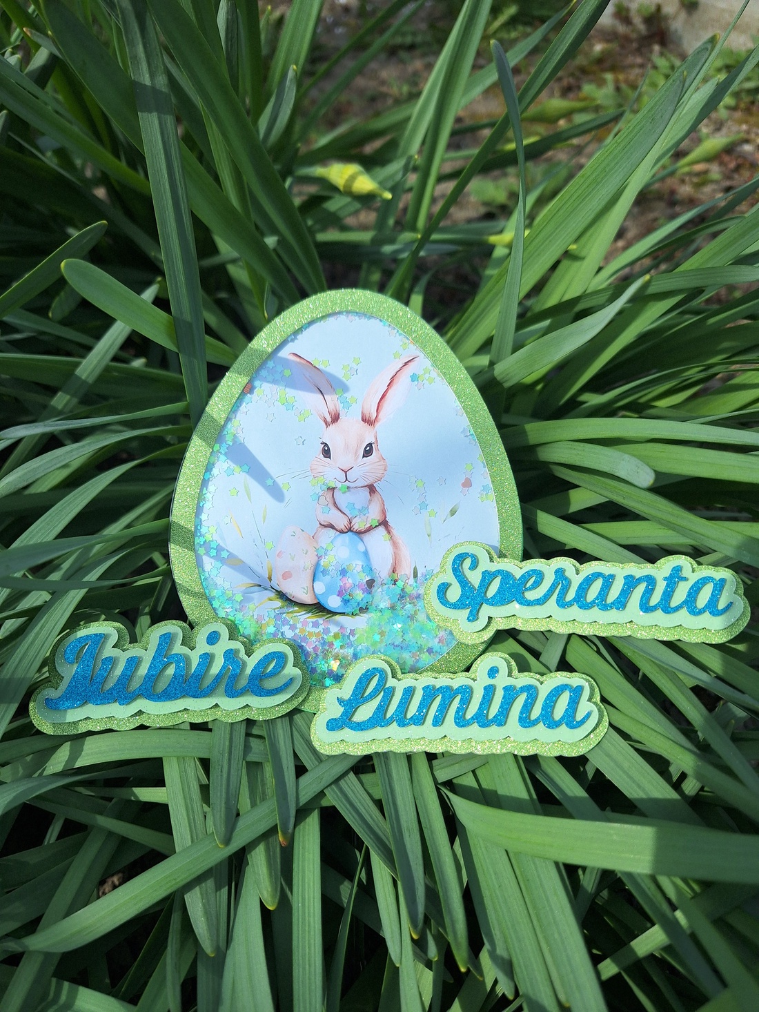 Set decoratiune Paste Iubire, Lumina, Speranta - decor de sărbători - decorațiuni de paște - decor masă de paște - Artynos.ro