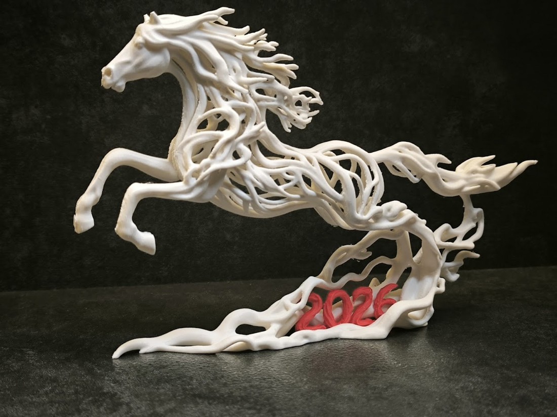 2026 Anul Calului � Statuetă Armăsarul Eteric imprimată 3D � Cal abstract � Disponibilă în mai multe culori -  - Artynos.ro