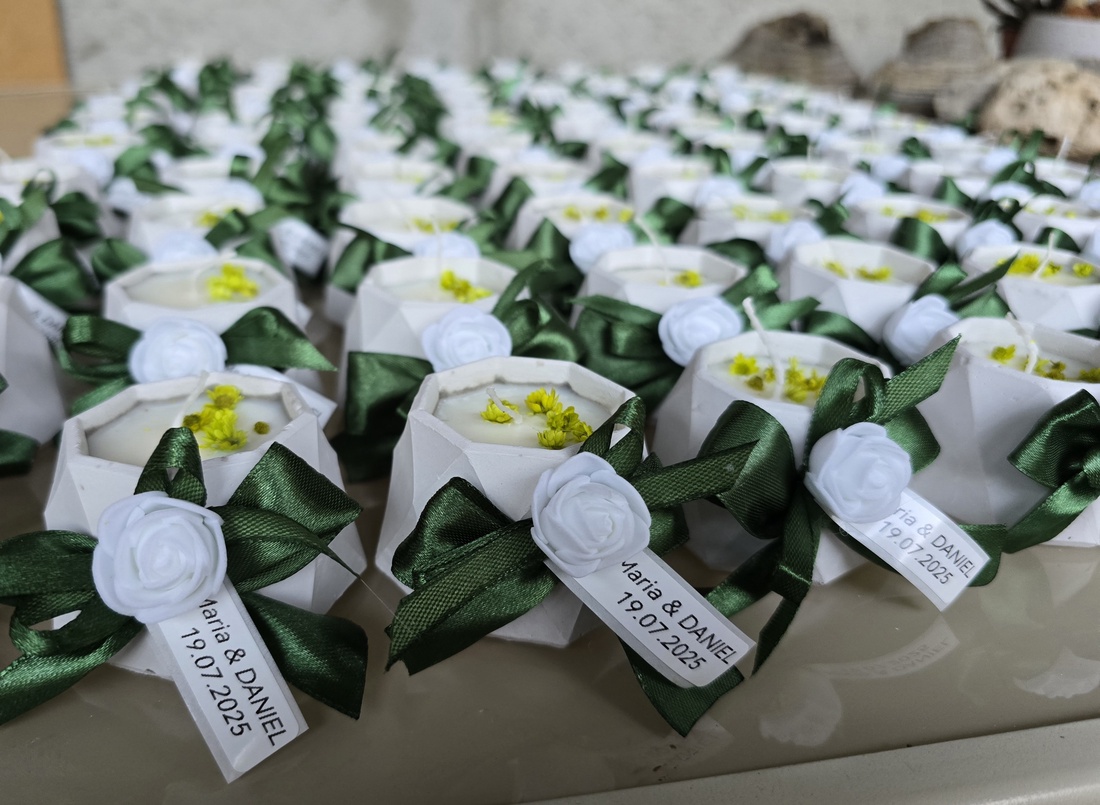 Marturii lumanari parfumate - accesorii nuntă - amintiri și cadouri de nuntă - cadouri de bun venit nuntă - Artynos.ro